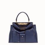 Fendi Blue Peekaboo Regular Pocket Bag