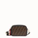 Fendi Brown/Black FF Embossed Camera Case Bag