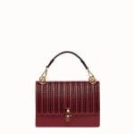 Fendi Burgundy Perforated Kan I Bag