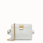 Fendi White FF Embossed Upside Down Bag