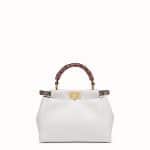 Fendi White Leather/Elaphe Peekaboo Mini Bag