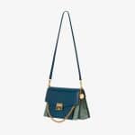 Givenchy Blue/Green Leather/Suede Medium GV3 Bag