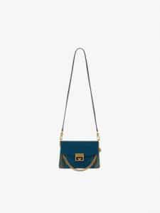 Givenchy Blue/Green Leather/Suede Small GV3 Bag