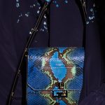 Givenchy Blue/Turquoise Python Flap Bag - Fall 2019