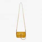 Givenchy Golden Yellow Diamond Quilted Mini Pocket Bag