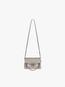 Givenchy Silver Leather/Suede Small GV3 Bag
