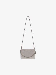 Givenchy Silver Metal Leather/Suede Cross3 Bag