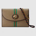 Gucci Beige/Ebony Mini GG Supreme Canvas Rajah Shoulder Bag