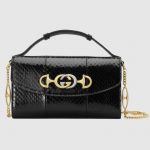 Gucci Black Snakeskin Zumi Mini Shoulder Bag
