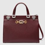 Gucci Burgundy Zumi Medium Top Handle Bag