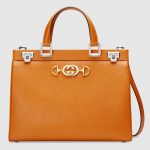 Gucci Burnt Orange Zumi Medium Top Handle Bag