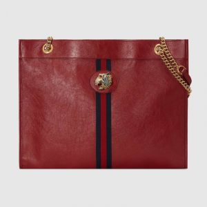 Gucci Red Rajah Large Tote Bag