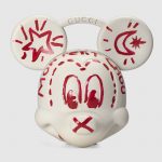 Gucci White Graffiti Mickey Mouse Top Handle Bag