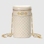 Gucci White Quilted Leather Belt Bag