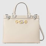 Gucci White Zumi Medium Top Handle Bag