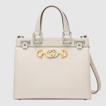 Gucci White Zumi Small Top Handle Bag