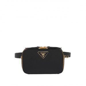 Prada Black Odette Saffiano Belt Bag
