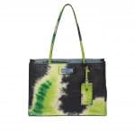 Prada Black/Yellow Tie-Dye Print Etiquette Bag