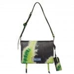 Prada Black/Yellow Tie-Dye Print Etiquette Shoulder Bag