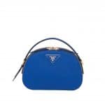 Prada Blue Odette Saffiano Leather Bag