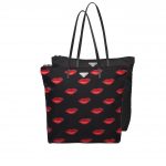 Prada Lips Print Nylon Twin Bag