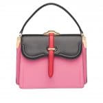 Prada Pink/Black Belle Top Handle Bag