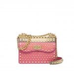 Prada Pink/Gold Studded Belle Flap Bag
