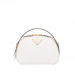 Prada White Odette Saffiano Leather Bag