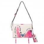Prada White/Pink Tie-Dye Print Etiquette Shoulder Bag