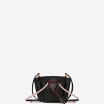 Valentino Black Go Logo Small Bucket Bag