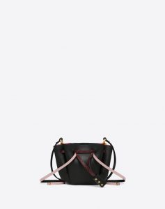 Valentino Black Go Logo Small Bucket Bag