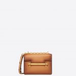 Valentino Brown Burnished Calf Small Uptown Shoulder Bag