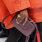 Valentino Burgundy Python V-Ring Camera Case Bag - Fall 2019