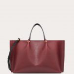 Valentino Maroon Go Logo Escape Medium Shopper Bag