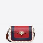 Valentino Red Inlayed Rockstud Medium Crossbody Bag