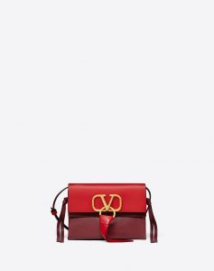 Valentino Red V-Ring Small Shoulder Bag