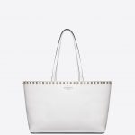 Valentino White Rockstud Small Shopper Bag