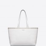 Valentino White Rockstud Small Shopper Bag