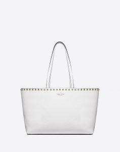 Valentino White Rockstud Small Shopper Bag