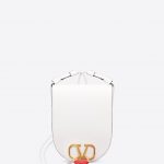 Valentino White V-Ring Medium Crossbody Bag
