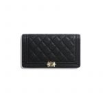 Chanel Black Boy Chanel Long Flap Wallet