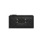 Chanel Black CC Filigree Small Pouch