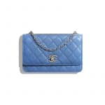 Chanel Blue Trendy CC Wallet On Chain