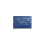 Chanel Dark Blue Aged Calfskin Card Holder