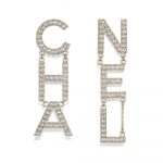 Chanel Gold/Crystal Metal and Strass Earrings