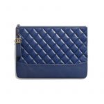 Chanel Navy Blue Aged Calfskin Pouch