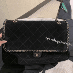 Chanel Pharrell Black Suede Calfskin XXL Flap Bag