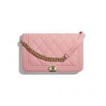Chanel Pink Boy Chanel Wallet On Chain