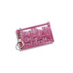 Chanel Pink Tweed/PVC/Lambskin Zipped Key Holder