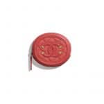 Chanel Red CC Filigree Zipped Coin Purse